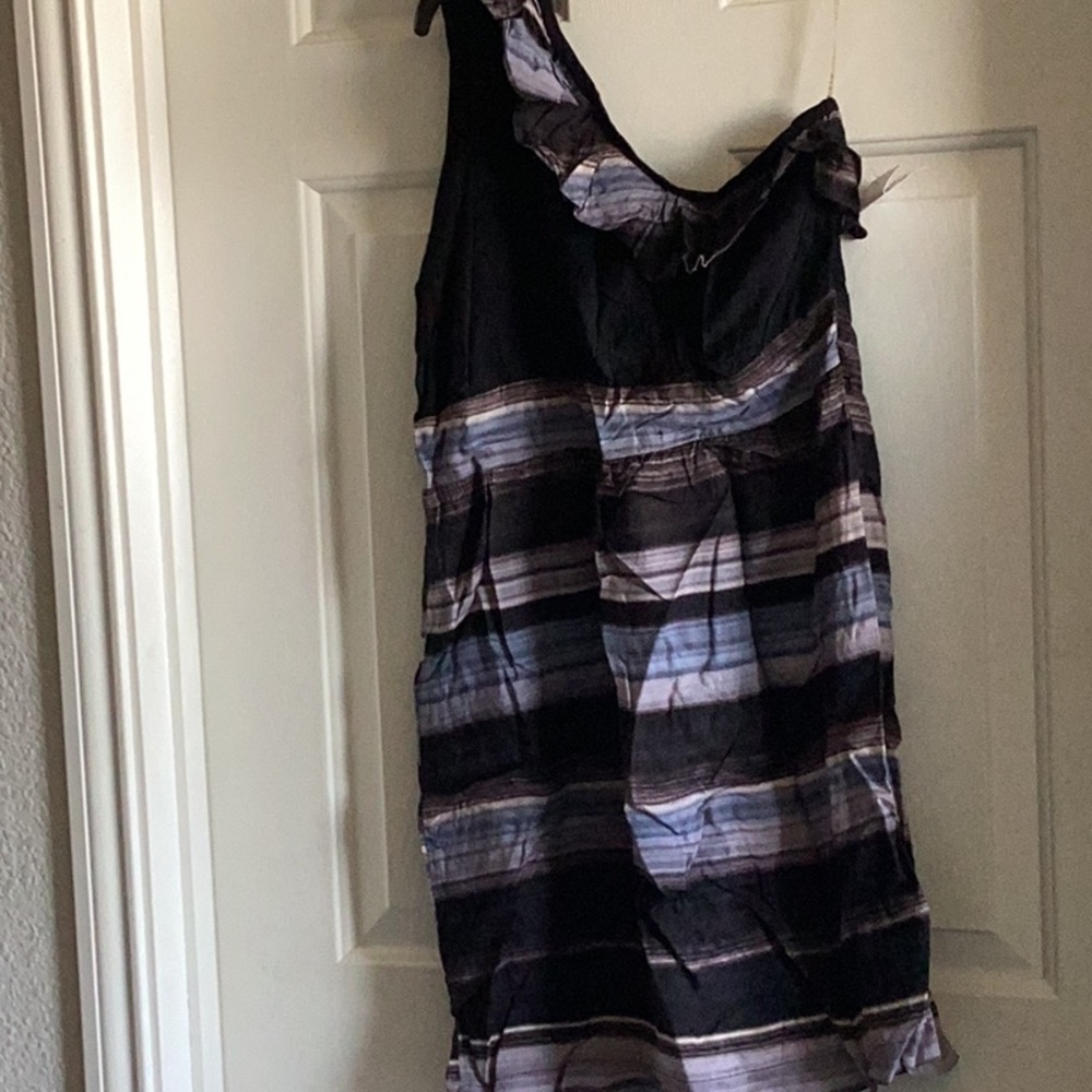 Stylish Black and Gray Striped Dress